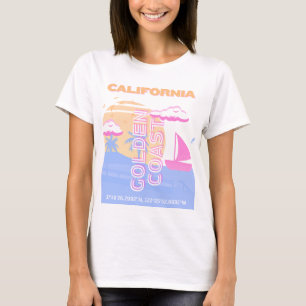 California, Beach, Travel Art T-Shirt