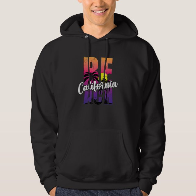 California Beach USA America State Hoodie (Front)