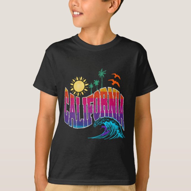 California Beach Waves T-Shirt (Front)
