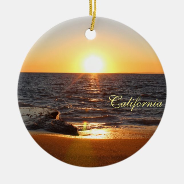 California Beaches Christmas Tree Ornament (Front)