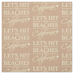 CALIFORNIA BEACHES custom colour fabric