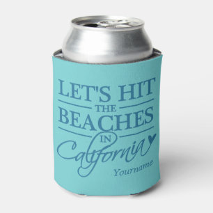 CALIFORNIA BEACHES custom name & colour can cooler