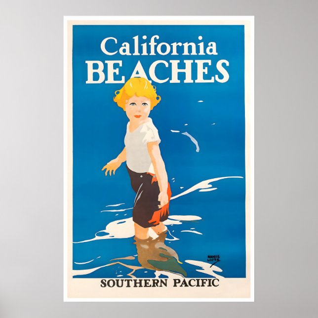 California Beaches Poster Southern Pacific (Front)