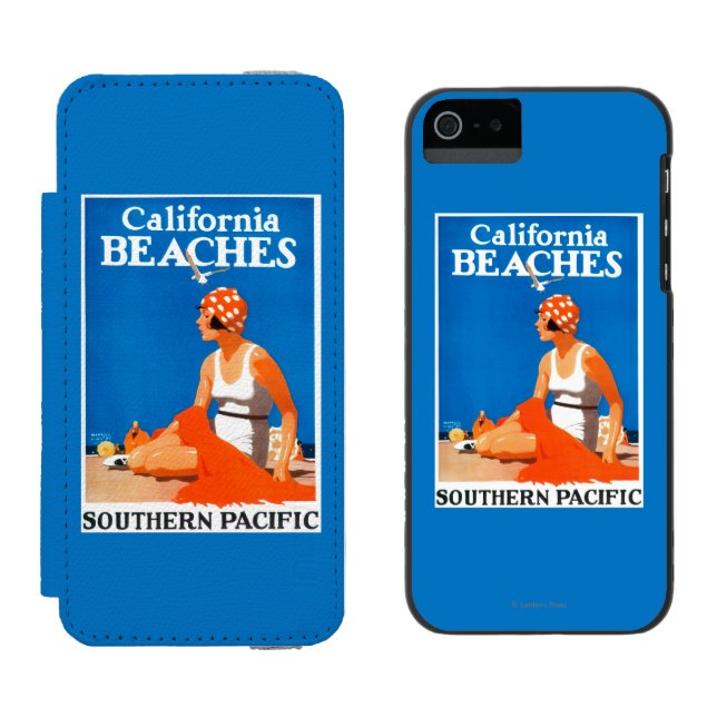 California Beaches Promotional Poster Incipio iPhone Wallet Case (Side by Side)