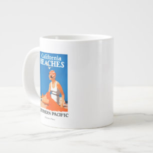 California Beaches Promotional Poster Large Coffee Mug
