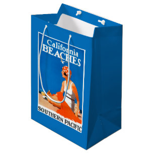 California Beaches Promotional Poster Medium Gift Bag