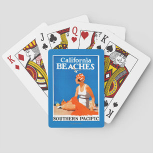 California Beaches Promotional Poster Playing Cards