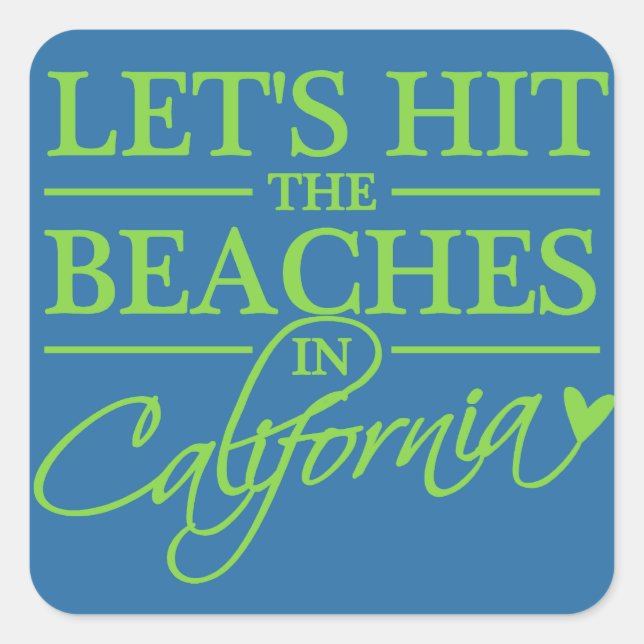 California Beaches stickers (Front)