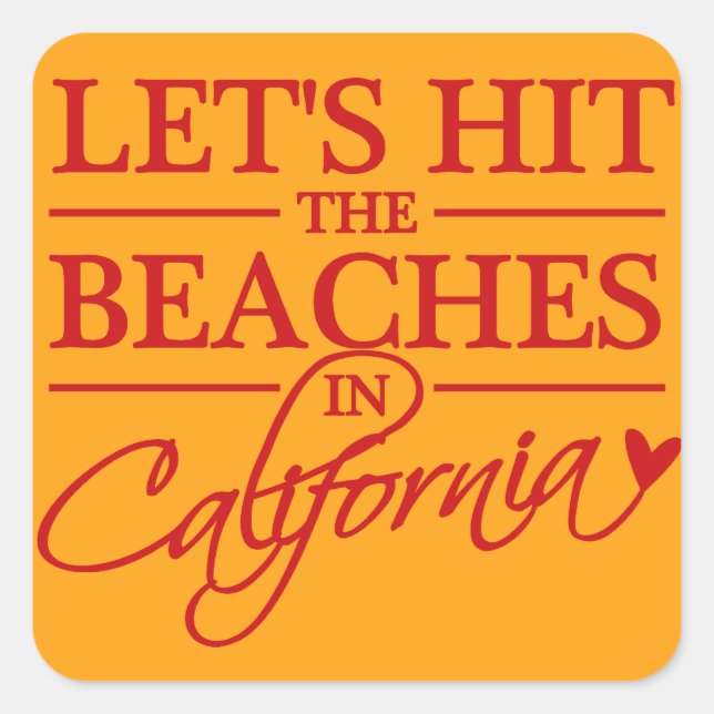 California Beaches stickers (Front)