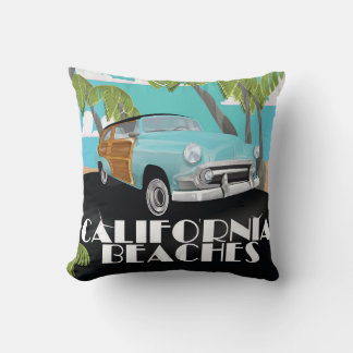 California Beaches Vacation print Cushion