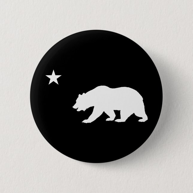 California Bear 6 Cm Round Badge (Front)
