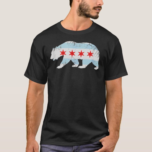 California Bear Chicago Flag Transplant Family Hom T-Shirt (Front)