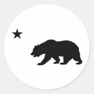 California Bear Classic Round Sticker
