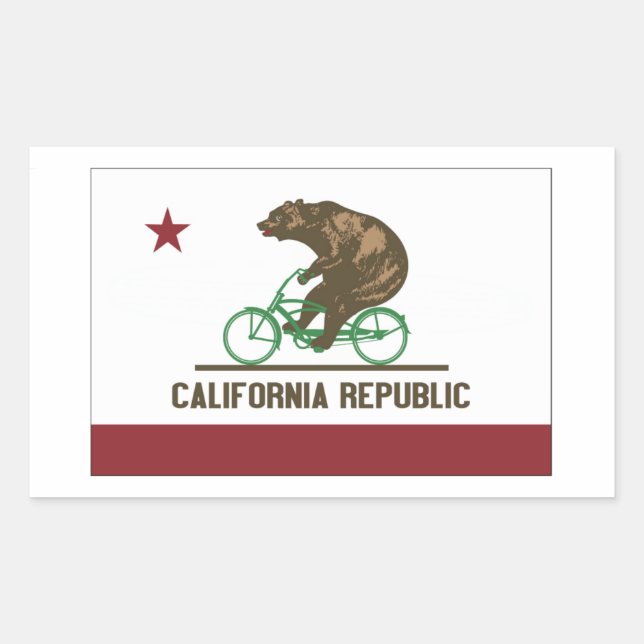 California Bear Cruiser Bike Sticker (Front)