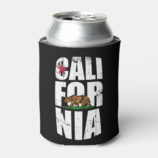 California Bear Flag Can Cooler (Can Front)