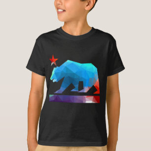 California Bear Fractal Colours T-Shirt