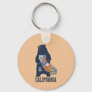 California Bear Golden State Key Ring