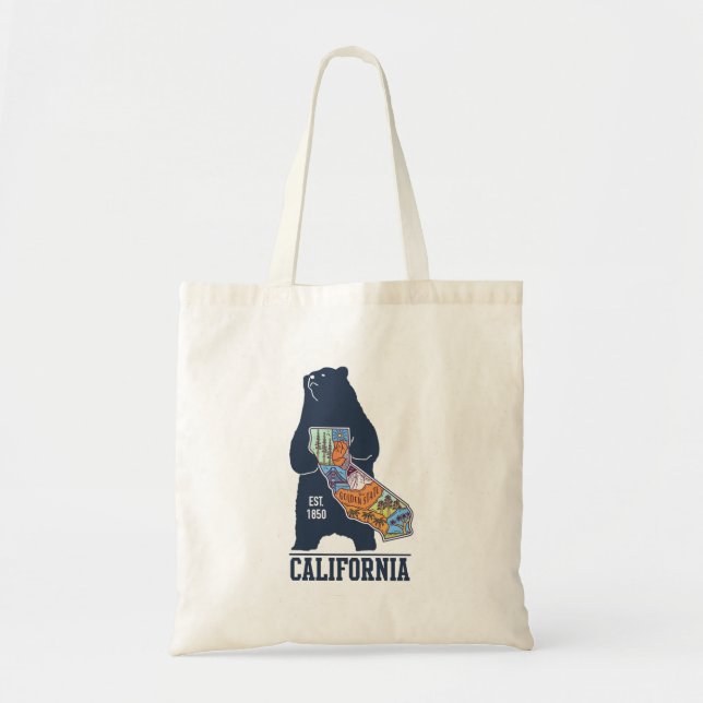  California Bear Golden State T-Shirt Tote Bag (Front)