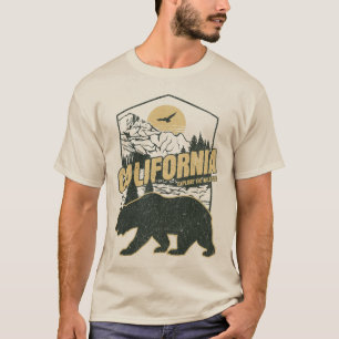 California Bear Outdoors Wilderness Camping Hiking T-Shirt