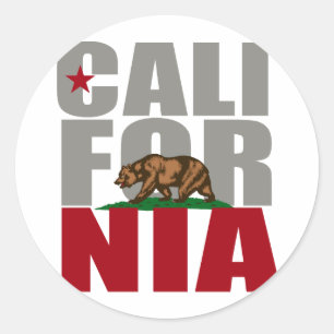 CALIFORNIA BEAR PRIDE - CLASSIC ROUND STICKER