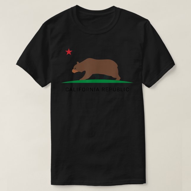 California Bear Republic State Flag  Hipster  T-Shirt (Design Front)