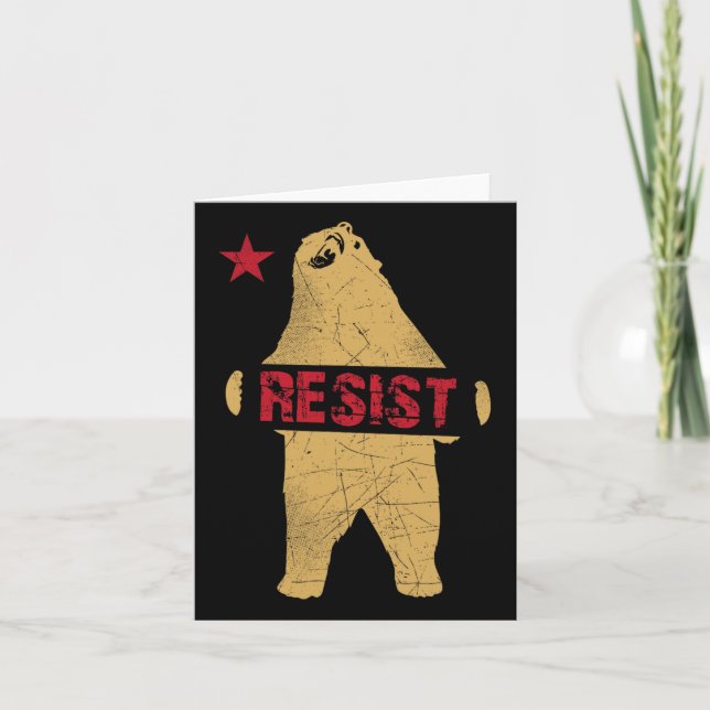 California Bear Shirt Resist  Card (Front)
