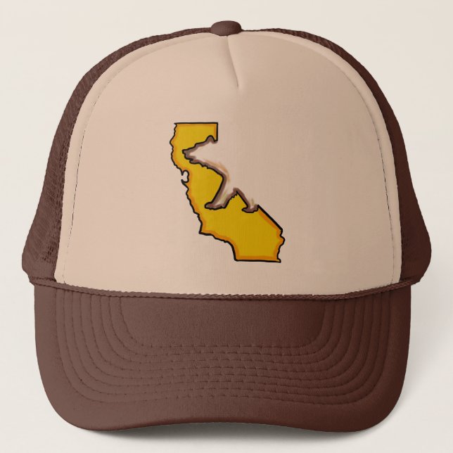 California bear state symbol brown hat (Front)