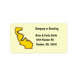California bear state symbol custom address labels