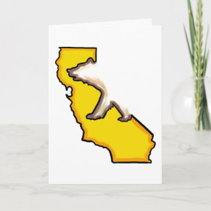California bear state symbol custom greeting card