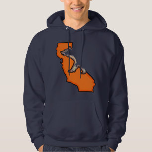 California bear state symbol orange guys hoodie