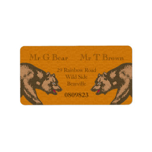 California Bears Address Labels for Gay Couples