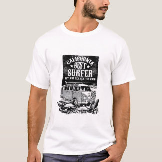 California Best Surfer Retro Van Graphic Tee