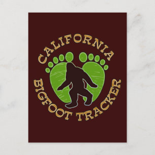 California Bigfoot Tracker Postcard