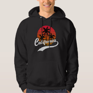 California Black Retro Sunset Hoodie