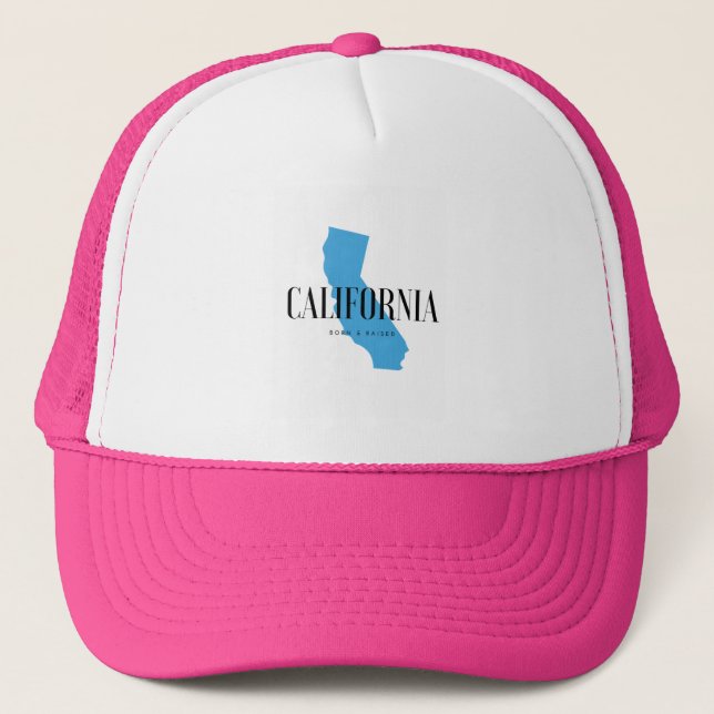 California Born & Raised Trucker Hat (Front)
