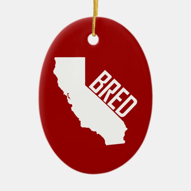 California Bred Ceramic Tree Decoration (Front)