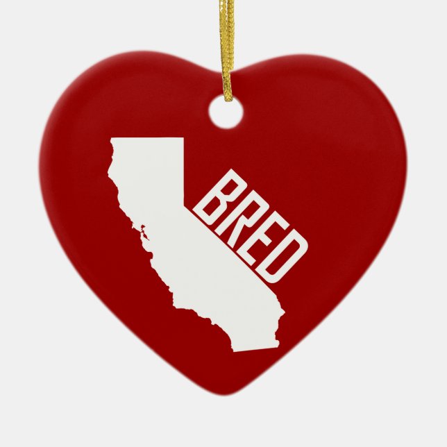 California Bred Ceramic Tree Decoration (Front)
