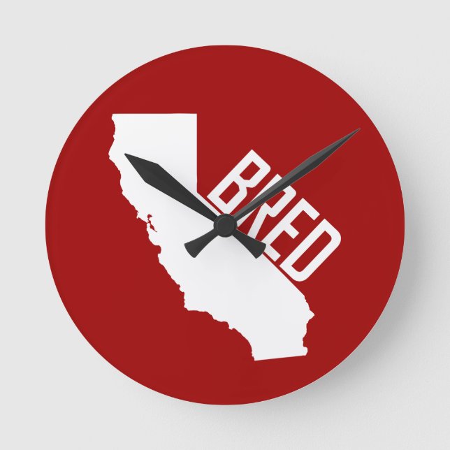 California Bred Round Clock (Front)