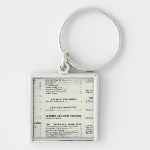 California Business Index Page Key Ring