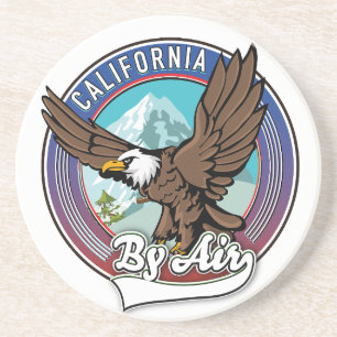 California By Air travel patch  Coaster