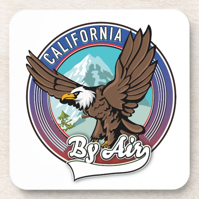 California By Air travel patch  Coaster (Front)