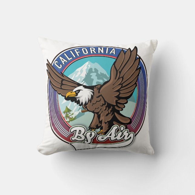 California By Air travel patch  Cushion (Front)