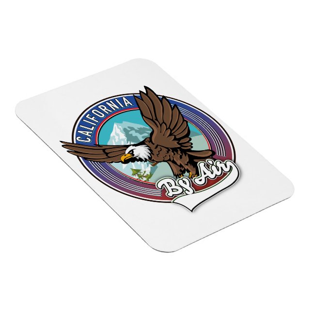 California By Air travel patch  Magnet (Right Side)