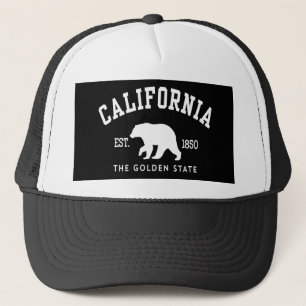 California CA Bear Trucker Hat