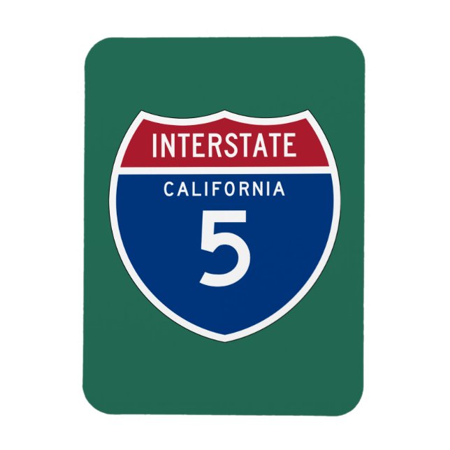 California CA I-5 Interstate Highway Shield - Magnet (Vertical)
