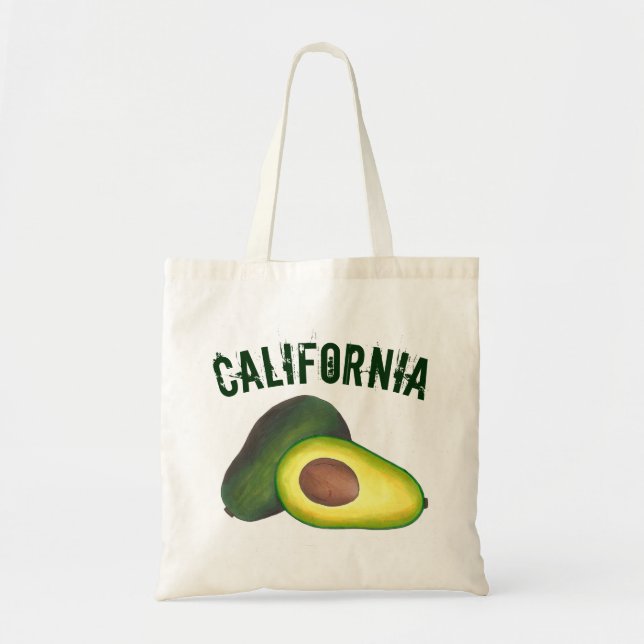 California Cali Avocado Avocadoes Health Food Tote Bag (Front)