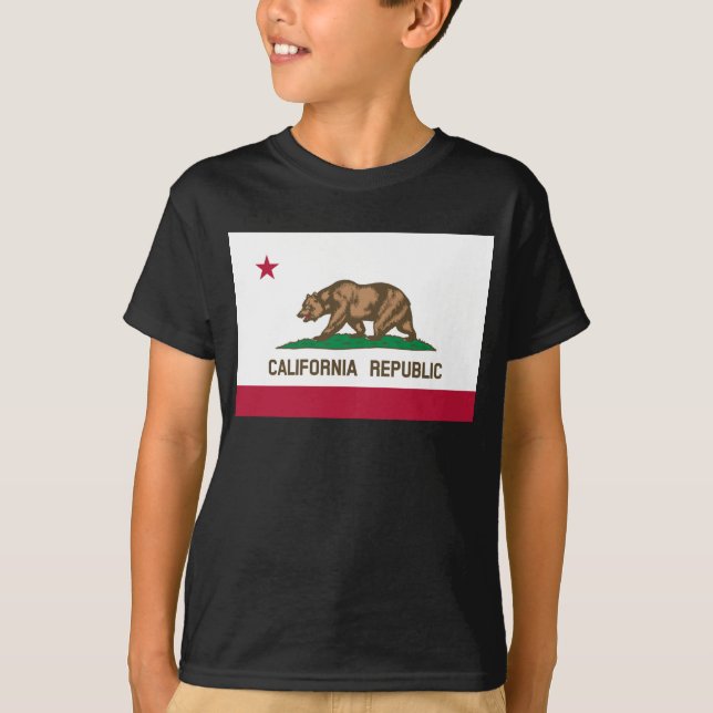 California Cali Republic Bear Flag, US States T-Sh T-Shirt (Front)