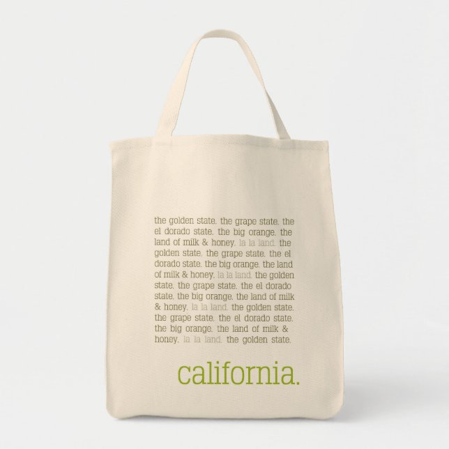 California Canvas Tote Bag (Front)