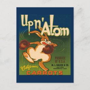 California Carrots Crate Label Postcard