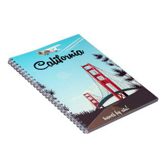 California Cartoon travel poster Notebook
